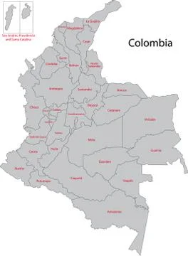 Colombia map Stock Illustration