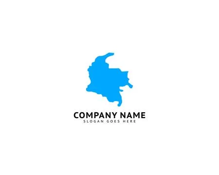 Colombia Map Logo Design Vector Template Stock Illustration