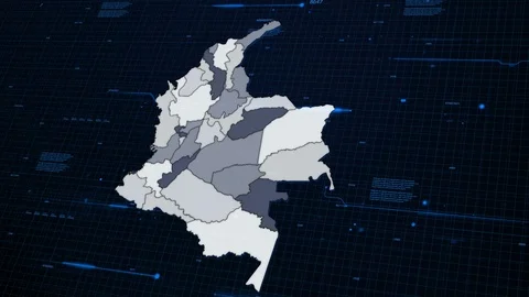Colombia network map Stock Footage 87977651