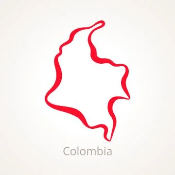 Colombia - Outline Map Stock Illustration