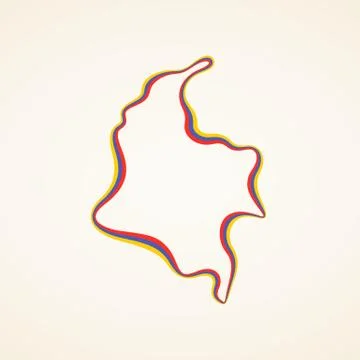 Colombia - Outline Map Illustrazione stock