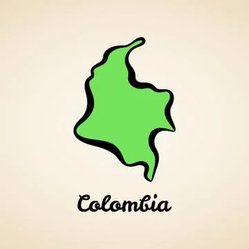 Colombia - Outline Map Stock Illustration