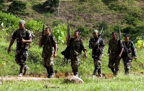 Colombia Paramilitary Surrender - Jun 2005 Stock Photos