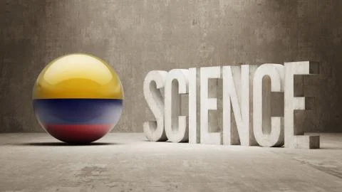 Colombia. Science Concept. Stock Illustration
