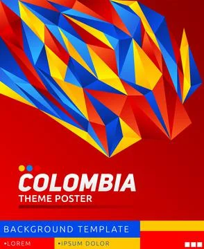 Colombia theme modern poster, vector template illustration Illustrazione stock