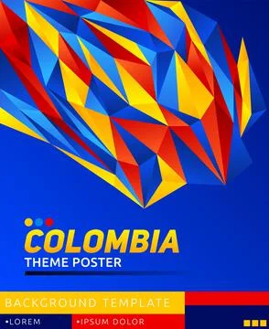 Colombia theme modern poster, vector template illustration Stock Illustration