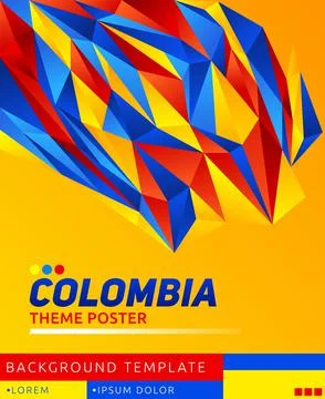Colombia theme modern poster, vector template illustration Stock Illustration