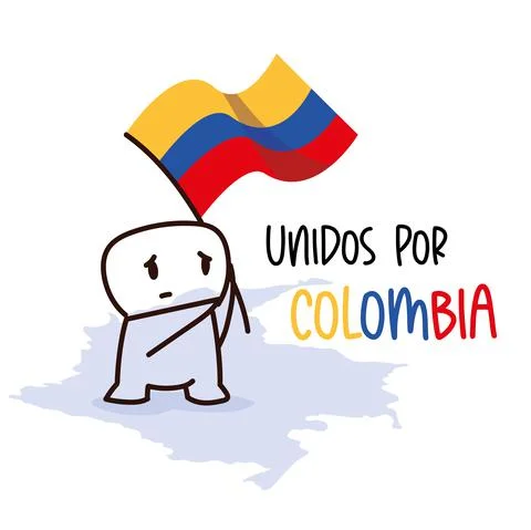 Colombia unity protests 스톡 일러스트