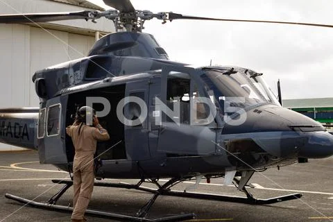 Colombia, valle del cauca, juanchaco November 2, 2020 air force helicopter Stock Photos