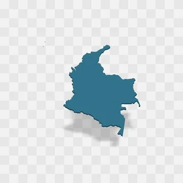 Colombia vector map silhouette Stock Illustration