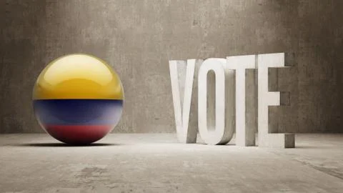 Colombia. Vote Concept. Stock Illustration