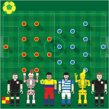 Colombia vs greece Stock Illustration