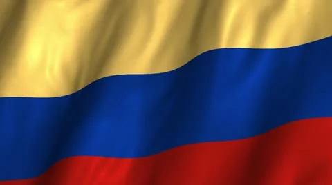 Colombia Waving Flag Stock Footage 12248688