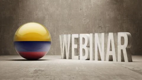Colombia. Webinar Concept. Stock Illustration