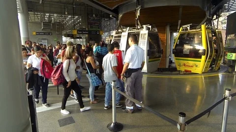 ColombiaMedellinMetrocable04 Stock Footage 87177209