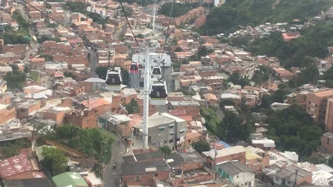 ColombiaMedellinMetrocable07 Stock Footage 87177411