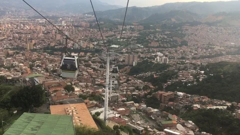 ColombiaMedellinMetrocable08 Stock Footage 87177529