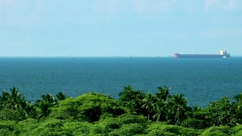 Colombian Caribbean Ship Santa Marta Stock Footage