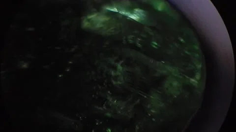 Colombian emerald under microscope, magnif. 40X Stock-Footage 54306757