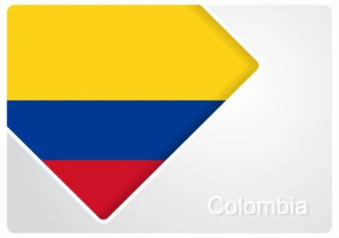 Colombian flag design background. Vector illustration. Stock Illustration
