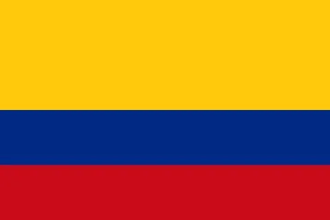 Colombian flag, flat layout, vector illustration Stock Illustration
