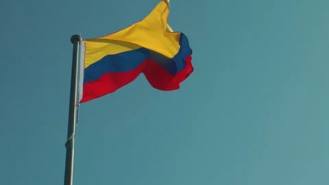 A Colombian flag is flying 動画素材 343386117