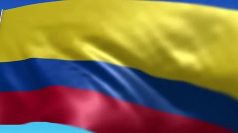 Colombian flag Stock Footage 10796046
