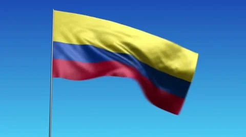 Colombian flag Stock-Footage 10796047