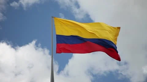 Colombian flag Video stock 10864027