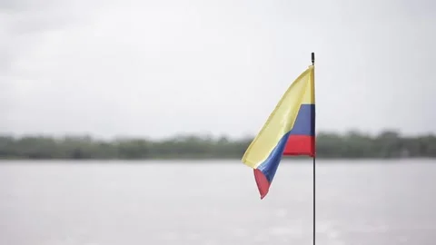 Colombian flag Video stock 144757503
