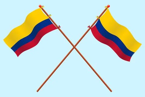 Colombian flag Stock Illustration