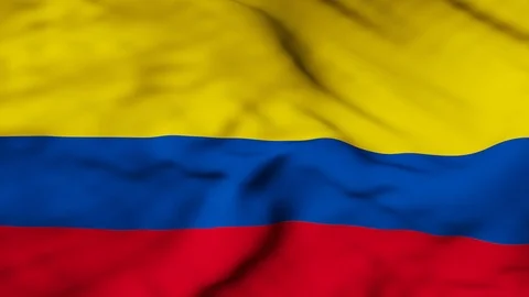 The Colombian flag waving in the wind Stock Footage 88389868