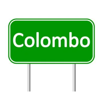 Colombo road sign. Stock Illustration