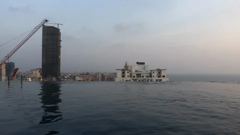 Colombo top view pool Stock Footage 105064159