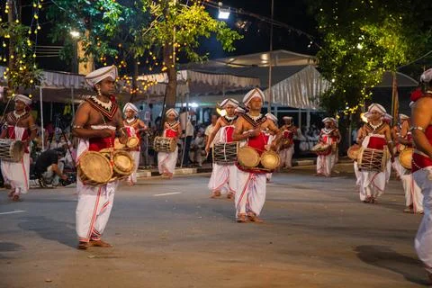 Colombo,Sri Lanka. February 06, 2023. a grandiose festive procession of artis Stock Photos