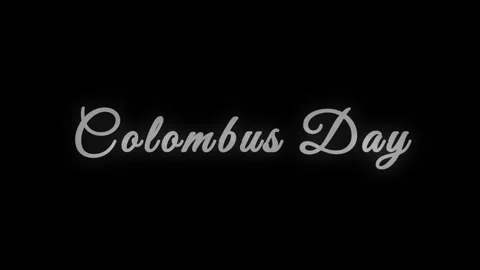 Colombus Day animated script text Stock Footage 316963555