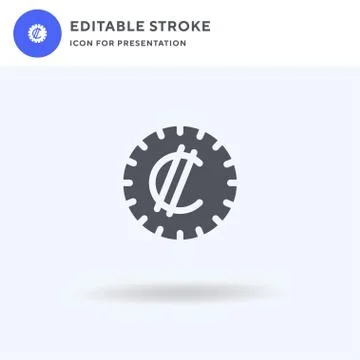 Colon icon vector, filled flat sign, solid pictogram isolated on white, logo Illustrazione stock