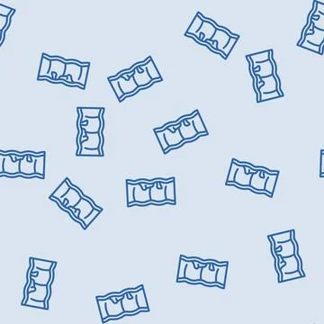 Colon polyps gastroenterologist line vector seamless pattern Illustrazione stock