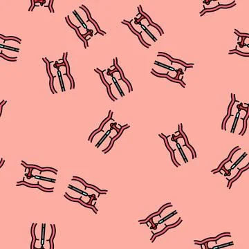 Colon polyps gastroenterologist vector seamless pattern 库存插图