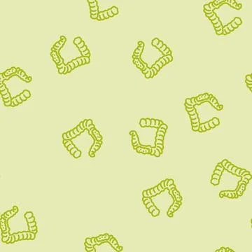 Colon rectal cancer line vector seamless pattern Stock Illustration