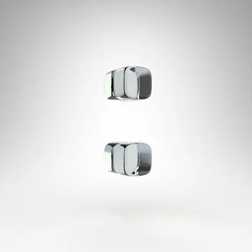 Colon symbol on white background. Camera lens transparent glass 3D sign with イラスト素材