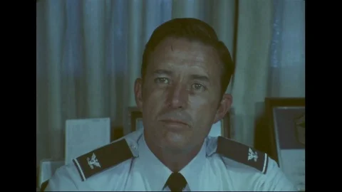 Colonel Carl Baily talks in an Stock Video Pond5