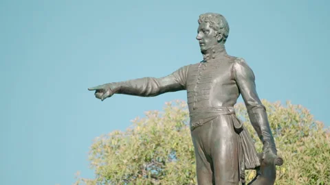 Colonel Light Adelaide statue 4k Stock Footage 169779116