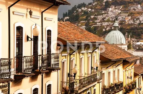 Colonial Balconies Stock Photos