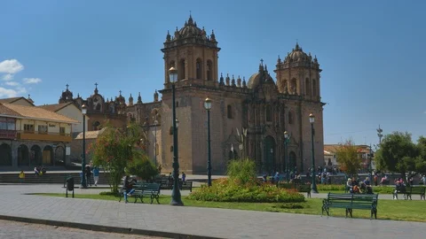 Colonial baroque style Cathedral Stock Footage 119949877
