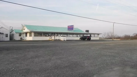 Colonial Beach VA USA 3-9-2021Wilkersons Restaurant Car Waiting For Curb Service Stock Footage 150496285