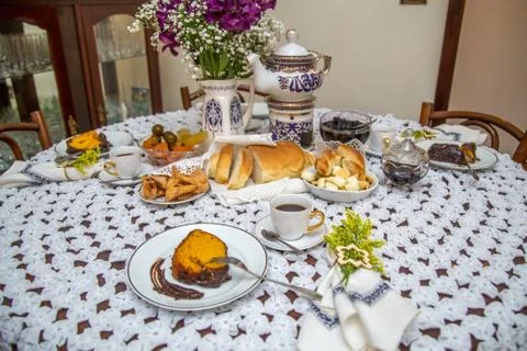 Colonial breakfast brazil Stock Photos