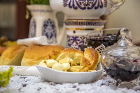 Colonial breakfast brazil Stock Photos