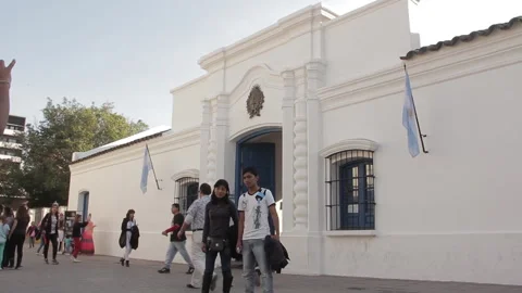 Colonial Building Where Argentina Declared Independence, San Miguel de Tucuman Stock Footage 310631571