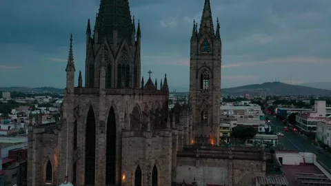 Colonial cathedral shot in 4k with a drone Stock Footage 156655834